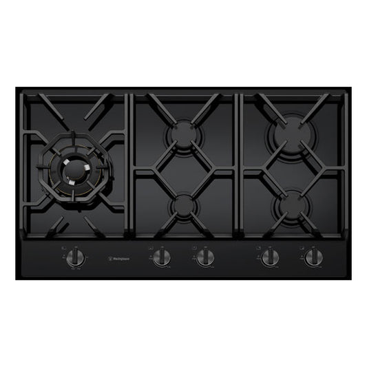 Westinghouse 90cm Gas Cooktop - Black Glass