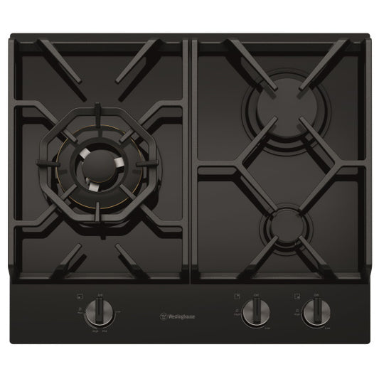 Westinghouse 60cm Black Glass Gas Cooktop