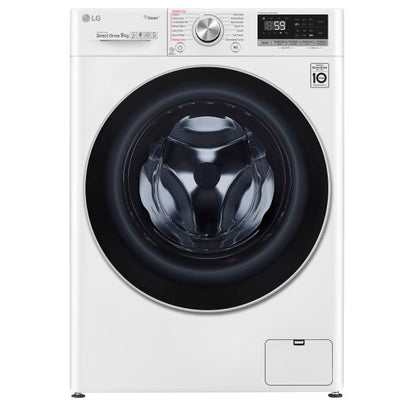 LG 9kg Front Load Washer - White