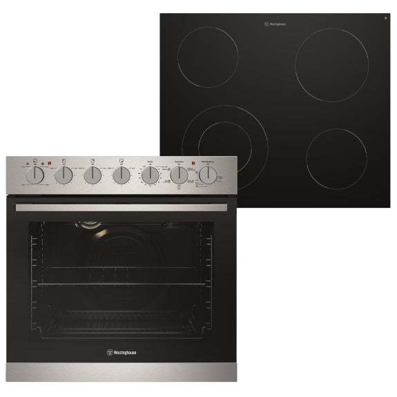 Westinghouse 60cm Multifunction Electric Oven with Ceramic Cooktop