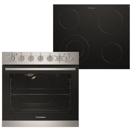 Westinghouse 60cm Multifunction Electric Oven with Ceramic Cooktop